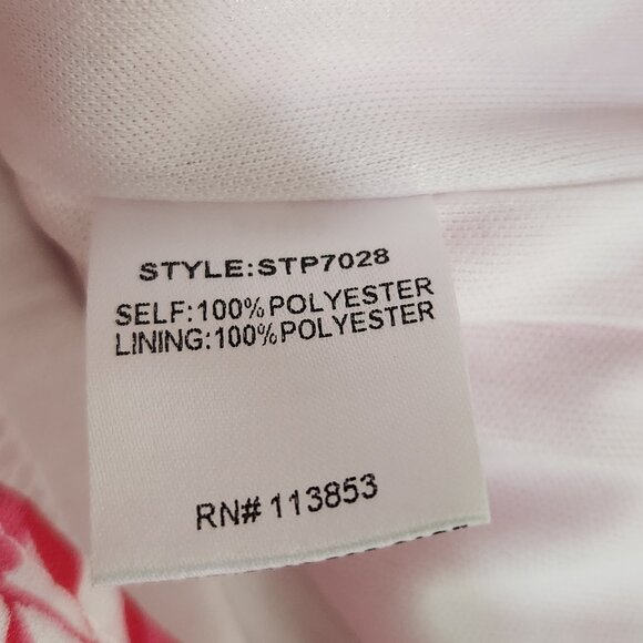 SUGAR LIPS Size L Floral Pink White Long Sleeve V-Neck Romper with Pockets - Picture 7 of 8